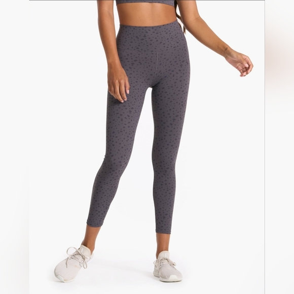 Vuori Pants - VUORI Leggings  Gray Elm Dot Studio Seamless Moisture Wicking Gym Size Small